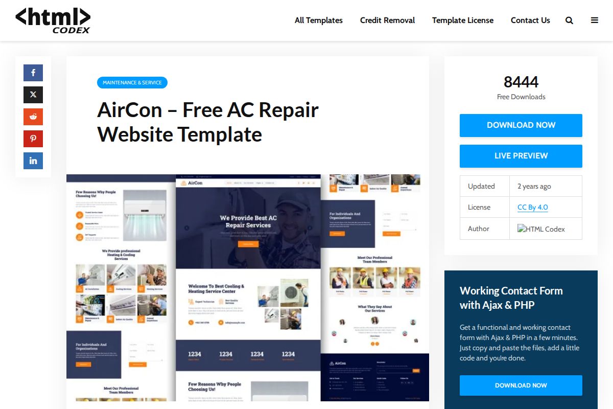 Template para Ar-condicionado